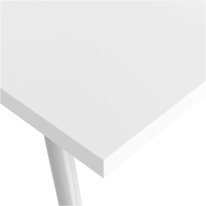 Union & Scale Lewis 29"H x 54"W White Laminate Office Desk with Tool-Less Assembly 5 Union & Scale Lewis 29"H x 54"W White Laminate Office Desk with Tool-Less Assembly - Image 5