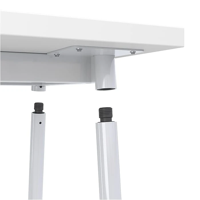 Union & Scale Lewis 29"H x 54"W White Laminate Office Desk with Tool-Less Assembly 6 Union & Scale Lewis 29"H x 54"W White Laminate Office Desk with Tool-Less Assembly - Image 6