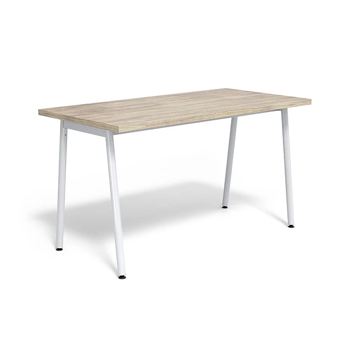 Union & Scale Lewis 29"H x 54"W White Laminate Office Desk with Tool-Less Assembly 9 Union & Scale Lewis 29"H x 54"W White Laminate Office Desk with Tool-Less Assembly - Image 9