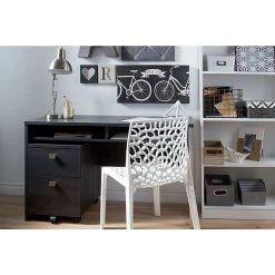 South Shore Interface Desk With Storage - Gray Oak Laminate Workspace -Computer Office Desks Shop unnamed file 741