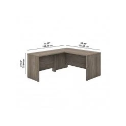 Bush Business Furniture Studio C 60" W L-Shaped Computer Desk with 42"W Return - Modern Hickory Laminate -Computer Office Desks Shop unnamed file 756