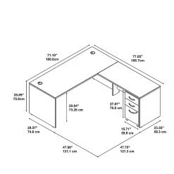 Bush Business Furniture Westfield 72W L-Shaped Desk with 48W Return & Mobile File Cabinet, Natural Cherry (SRC001NCSU) - Durable Laminate Office Furniture -Computer Office Desks Shop unnamed file 764