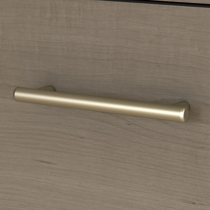 Bush Furniture Somerset 60W L-Shaped Desk with Hutch & 5-Shelf Bookcase, Ash Gray - Space-Saving Workspace Solution 3 Bush Furniture Somerset 60W L-Shaped Desk with Hutch & 5-Shelf Bookcase, Ash Gray - Space-Saving Workspace Solution - Image 3