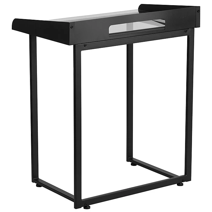 Flash Furniture NANYLCD1233 Contemporary Desk - Tempered Glass & Black Frame 6 Flash Furniture NANYLCD1233 Contemporary Desk - Tempered Glass & Black Frame - Image 6