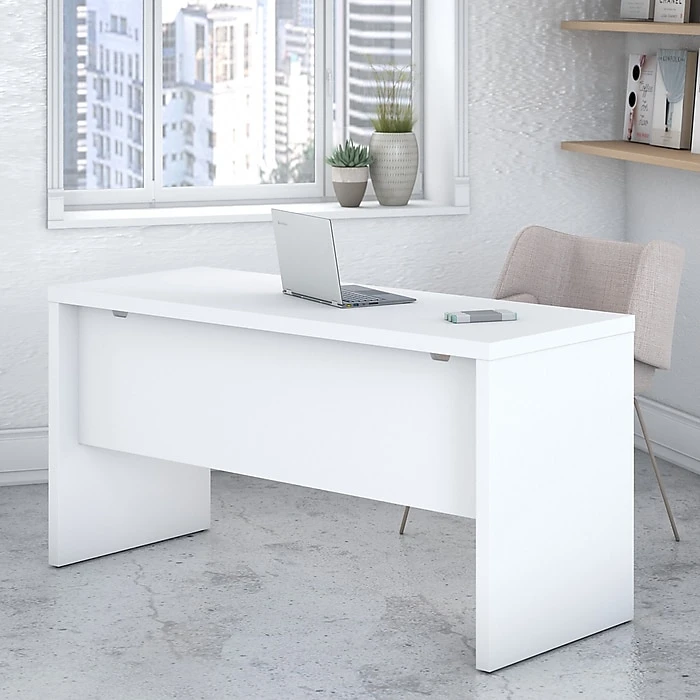 Office By Kathy Ireland® Echo 60W Laminate Credenza Desk - Pure White (KI60106-03) 2 Office By Kathy Ireland® Echo 60W Laminate Credenza Desk - Pure White (KI60106-03) - Image 2