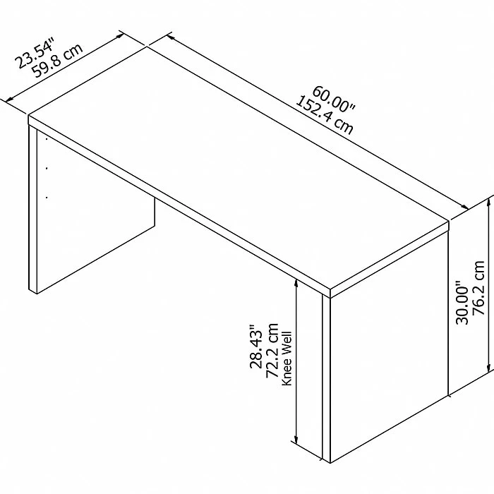 Office By Kathy Ireland® Echo 60W Laminate Credenza Desk - Pure White (KI60106-03) 3 Office By Kathy Ireland® Echo 60W Laminate Credenza Desk - Pure White (KI60106-03) - Image 3