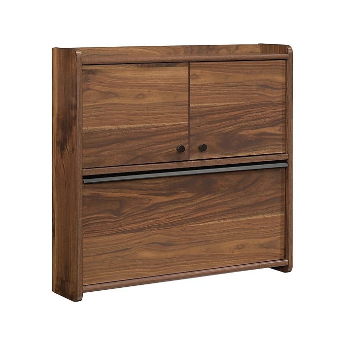 Sauder Harvey Park 28" Wall Desk in Grand Walnut - Compact Laminate Workspace (423704) 1 Sauder Harvey Park 28" Wall Desk in Grand Walnut - Compact Laminate Workspace (423704)