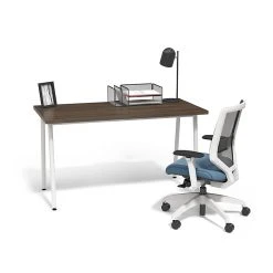 Union & Scale Lewis 29"H x 54"W Laminate Office Desk, Dark Walnut - Tool-Less Assembly (UN55691-CC) -Computer Office Desks Shop unnamed file 833