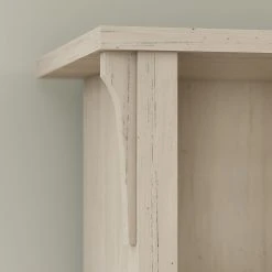 Bush Furniture Salinas 60W L-Shaped Desk with Hutch, Antique White (SAL004AW) - Durable Laminate Workspace -Computer Office Desks Shop unnamed file 870