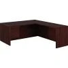 HON 10500 Series Right L-Shaped Office Desk, 72"W, Mahogany Laminate Surface | Durable & Stylish