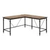 Thomasville Furniture Breslyn 60" L-Shaped Desk in Crosscut Hickory - Stylish & Durable Laminate Workspace