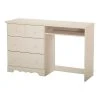 South Shore Summer Breeze Desk With 3 Drawers, White Wash (3210070) - Stylish Laminate Office Furniture
