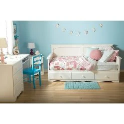 South Shore Summer Breeze Desk With 3 Drawers, White Wash (3210070) - Stylish Laminate Office Furniture -Computer Office Desks Shop unnamed file 908