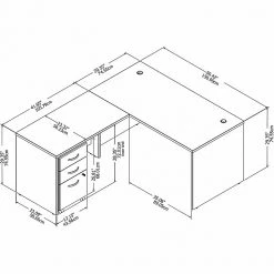 Bush Business Furniture Studio C 60W x 30D L-Shaped Desk with Mobile File Cabinet & 42W Return, Storm Gray - STC008SGSU -Computer Office Desks Shop unnamed file 916