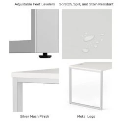 Union & Scale Workplace2.0 72-Inch Silver Mesh Writing Desk | Modern Laminate Office Furniture -Computer Office Desks Shop unnamed file 995
