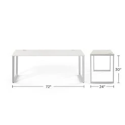 Union & Scale Workplace2.0 72-Inch Silver Mesh Writing Desk | Modern Laminate Office Furniture -Computer Office Desks Shop unnamed file 997